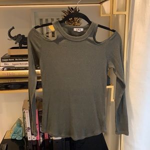 LNA dark green long sleeve